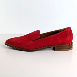 Aquatalia Red Suede Loafers